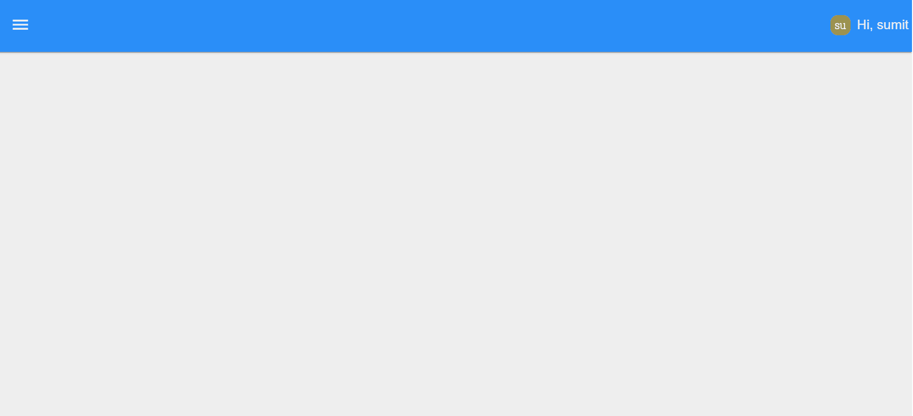 Screenshot of Dashboard displaying the logged in user profile at the right side of header "Screenshot of Dashboard displaying the logged in user profile at the right side of header"